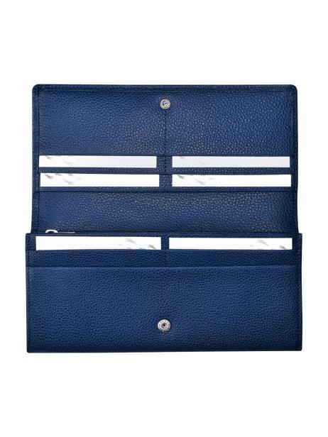 Longchamp Le foulonné Portefeuille Blauw